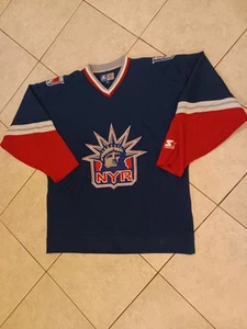 Vintage New York Rangers Statue Of Liberty Starter NHL Jersey Size Large  - Picture 1 of 5