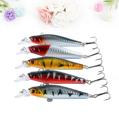  5 pezzi esche da pesca esche in plastica artificiali galleggianti esche da - Immagine 1 di 4