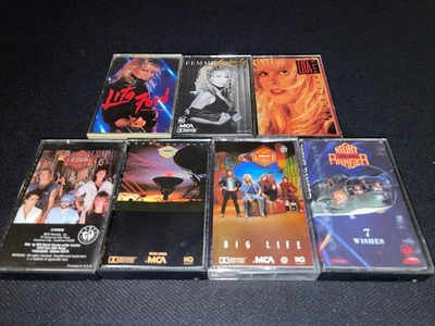 Night Ranger 7 cassette metal lot Lita Ford 7 wishes Big Life Dawn Patrol Midnig - Image 1 of 4