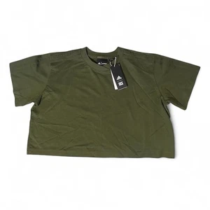 NWT adidas Ivy Park Beyonce Halls of Ivy Crop Tee Wild Pine sz Large - Picture 1 of 4