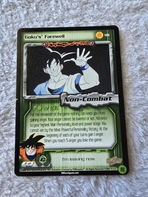 DBZ Dragon Ball Z Goku's Farewell 99 CCG Limited Cell Games Saga MP - Image 1 of 4