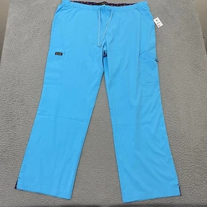 Koi Basics Scrub Pants Women's XL Electric Blue Holly NEW 731-R - Picture 1 of 19