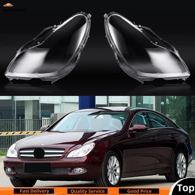Cubierta de lente de faros 2 piezas para Mercedes Benz W219 CLS350 CLS500 CLS550 2007-2011 Foto 1 de 4