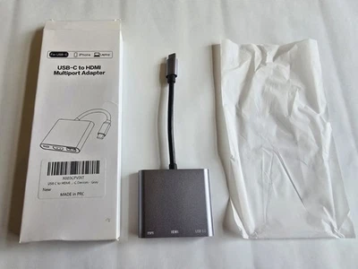 USB 3.1 Type-C to HDMI / USB 3.0 / USB-C Multiport Adapter, USA Seller - Image 1 of 2