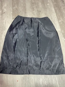 Vintage Vanity Fair Damen-Slip Größe 34 schwarz lang A-Linie hergestellt in den USA hoher Schlitz E0125 - Bild 1 von 8
