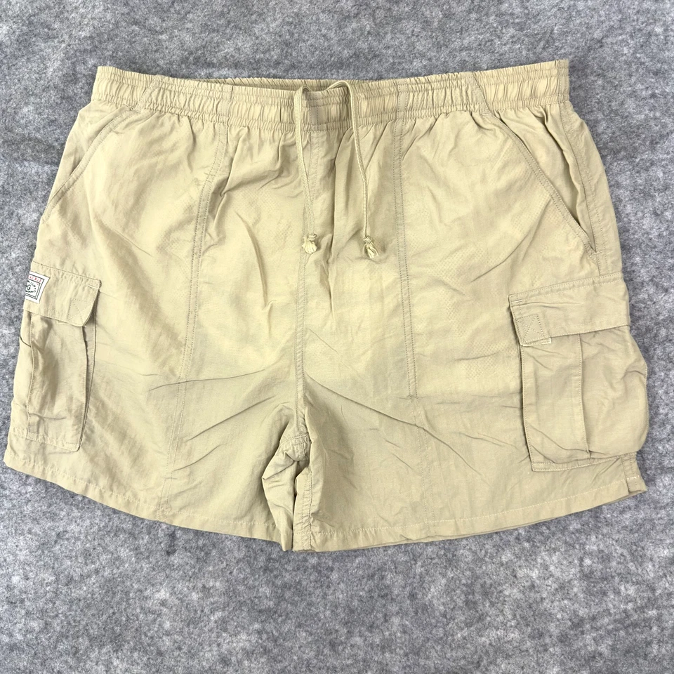 Винтажные мужские шорты с крючком и снастями L нейлон рыболовные карманы шнурок вкладыш - Изображение 1 из 4