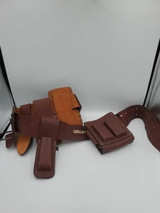 Vtg Saddle Mate Carpenter Leather Tool Belt All Accessories - Picture 1 of 11