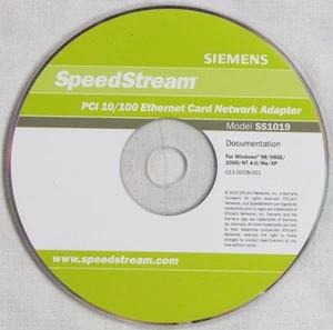 2002 SIEMENS SS1019 PCI 10/100 Network Adapter Setup CD-ROM Disc - Picture 1 of 2
