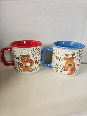 TEMPTATIONS BY TARA Set Of (2) Christmas Whimsy Holiday Cups - 16 Oz - Image 1 of 4