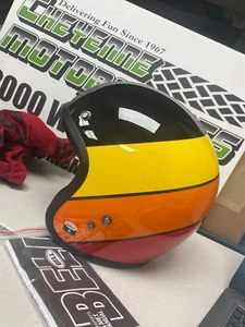 BELL Custom 500 Classic Helmet-Riff Gloss Black/Yellow/Orange/Red #7123805 - Picture 1 of 3
