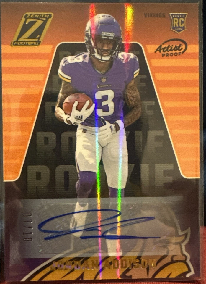 JORDAN ADDISON 2023 PANINI ZENITH ROOKIE ARTIST PROOF AUTOGRAPH AUTO #/10 T2271 - Image 1 of 3