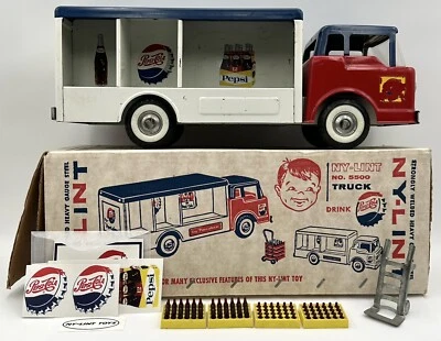 Calcomanías vintage de camión de reparto Pepsi de Nylint n.º 5500 y cajas originales Dolly Cajas Foto 1 de 4