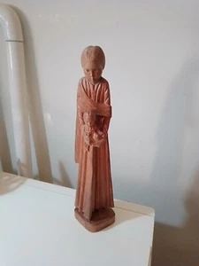 Scultura In Legno Madonna Con Bambino Cm 25 - Picture 1 of 3