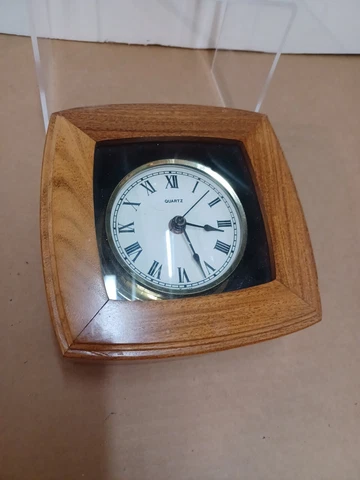 Colonial Molyneux Desk top Clock table walnut mid century mcm Cover