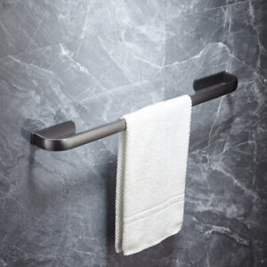 Grey Finish Bathroom Holder Towel Rail Rack Bar Hook Wall Mounted Gzh106