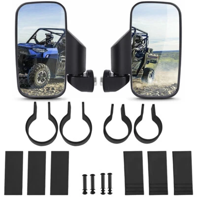 Par de espejos retrovisores laterales para Polaris Ranger RZR S XP Crew 570 800 900 1000 Foto 1 de 4