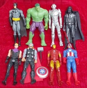 Marvel Thor Hulk Titan Batman DC Comics 12" Action Figure 2014 - 2015 Lot Of 8 - Picture 1 of 4