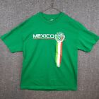 Simply for Sports Mexico Soccer Crest Green Athletic T-Shirt Mens Large Cotton
