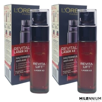 L'Oréal 2 x 30ml RevitaLift Laser X3 Hauterneuerndes Anti-Age Serum Loreal OVP - Bild 1 von 2