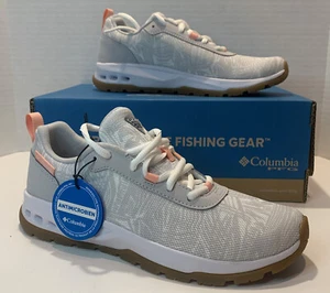Columbia Women's Tamiami Backcast PFG Boat Shoe Grey Ice, Light Coral Size 7.5 - Picture 1 of 21