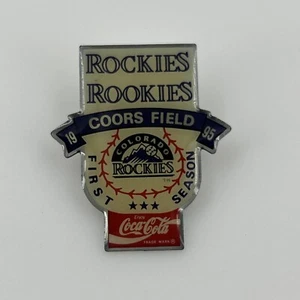 1995 Colorado Rockies Lapel Hat Pin Coors Field First Season Coca Cola - Picture 1 of 5