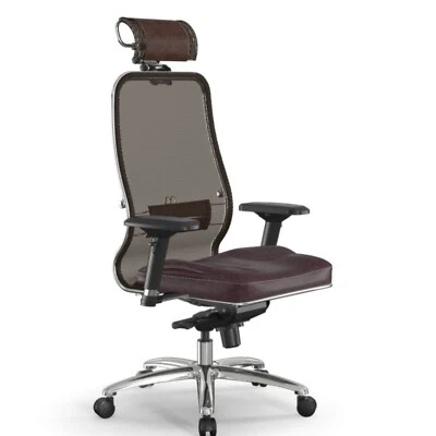 Silla de Oficina Ejecutiva con Reposacabezas Ajustable y Reposabrazos Respaldo Soporte Lumbar Foto 1 de 4