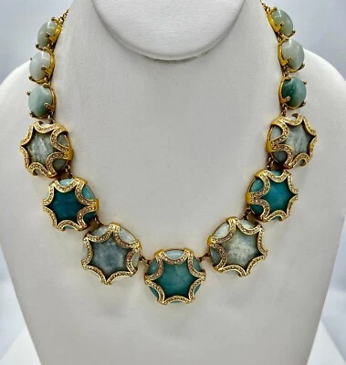 Collar Kate Spade Como Nuevo Multi Azul/Verde Piedra Natural 19 - 21" N59 Foto 1 de 3