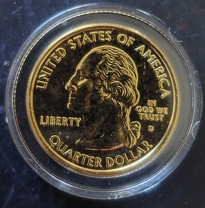 2005 D Yosemite Valley - John Muir -Gold Plated Quarter - Picture 1 of 2