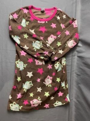 Vestido Pijama Circo Niñas Marrón Polar Temático Búho Talla 7/8 jl Foto 1 de 3