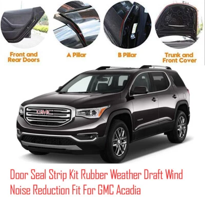 Door Seal Strip Kit Rubber Weather Draft Wind Noise Reduction For GMC Acadia Foto 1 de 4