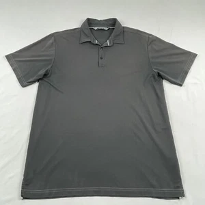 Travis Mathew Polo Shirt Mens Large Black Golf Pima Cotton Blend Logo Adult Ss - Picture 1 of 14