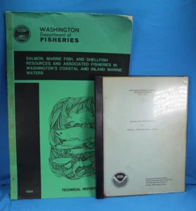 Lot of 2 Reports Fisheries Salmon Fish  Washington Waters Salmon Rancher - Picture 1 of 12