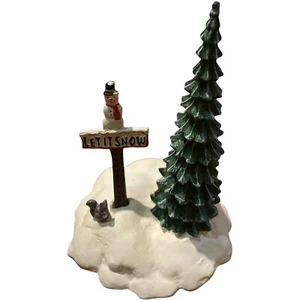 Dept 56 ~ Village "Let It Snow" Snowman Sign 52594 - Picture 1 of 6
