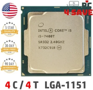 7th Gen Intel Core i5-7400T 2.40GHz 4-Core LGA1151 Desktop CPU Processor SR332 - Picture 1 of 1