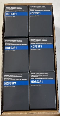 Eaton HDFS3P1 Humidity Sensor and Fan Control HDFS3P1-W-L White Lot of 6 - Image 1 of 4