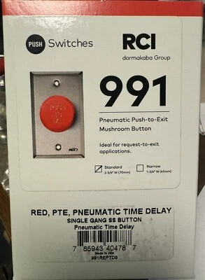 Rutherford Controls RCI 991 Pneumatic Request To Exit