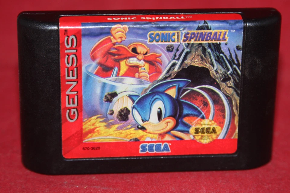Sonic Spinball (Sega Genesis, 1993) Game Cartridge - Image 1 of 1