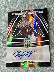 2022 Panini Elite Extra Edition Kody Huff Hidden Gems Auto RC - Colorado Rockies - Picture 1 of 2