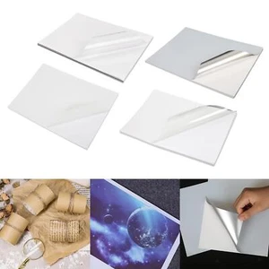 25/50x Premium Imprimable Vinyle Autocollant Papier pour Imprimante Jet - Photo 1/4