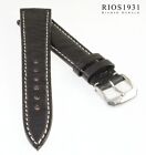 Rios1931 Strauß Uhrenarmband Maxime schwarz 18 mm, kompatibel Jaeger le Coultre