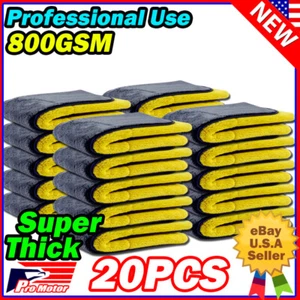20 Pack Thick Microfiber Plush Towel Cleaning No-Scratch Rag Polishing Detailing - Picture 1 of 5