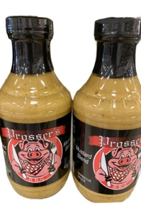2~ 18 Oz Bottles Prosser’s Mustard Blend BBQ Sauce Made In South Carolina - Picture 1 of 1