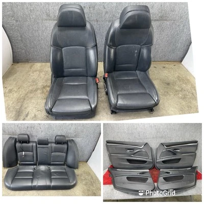 BMW F10 Exclusive Black Nappa Leather M-Sport Heated Seats Panels Set OEM 95K - Image 1 of 4