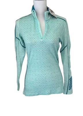Top Helly Hansen 1/4 Cremallera Mujer Mediano Nuevo Gráfico Merino 1/2 Cremallera Capa Base Foto 1 de 4