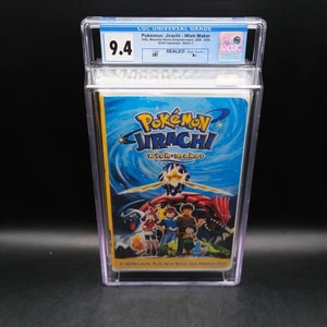 CGC 9.4 A+ Pokemon - Jirachi Wish Maker VHS New Factory Sealed MINT Rare - Picture 1 of 2