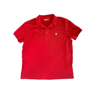 Ferrari women’s 2XL Red Polo Shirt Short Sleeve Embroidered Logo Casual - Picture 1 of 7