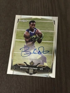 Inserto Autografi 2014 Topps Chrome Rookie #147 BRANDON COLEMAN Firmato Auto RC - Foto 1 di 6