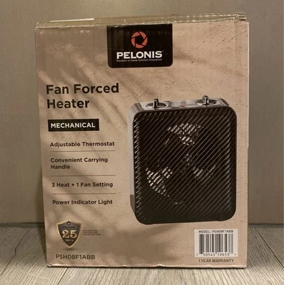 Pelonis 1500W Ventilador Eléctrico - Calentador de Espacio, 3 Velocidades - Portátil Negro Foto 1 de 2