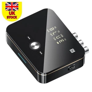 LED NFC Bluetooth 5.0 Transmitter Receiver Remote Control Wireless AUX Adapter - Picture 1 of 18