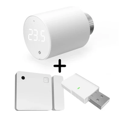 Shelly Starter Kit Heizen Easy 1x Blu TRV · 1x Blu DoorWindow · 1x Blu Gateway - Bild 1 von 4